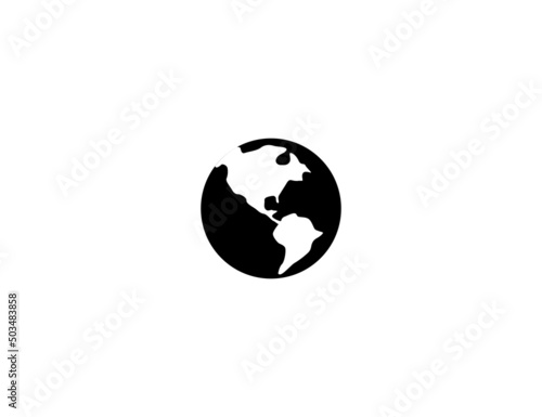 Globe Showing Americas. Earth isolated realistic vector icon. Planet vector icon. Earth globe illustration icon