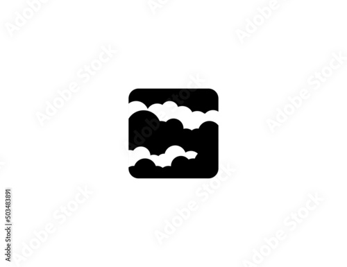 Fog isolated realistic vector icon. Fog, clouds illustration icon