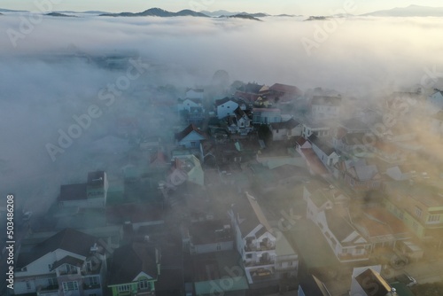 time clouds over the city