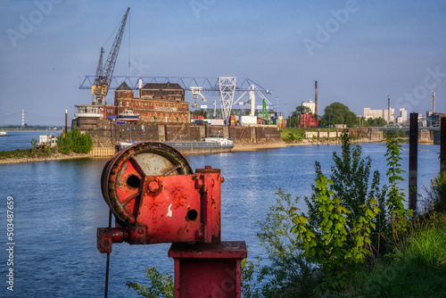 Blick in den Rheinhafen in Krefeld Uerdingen  photo