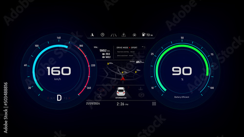 EV Car panel dashboard 004