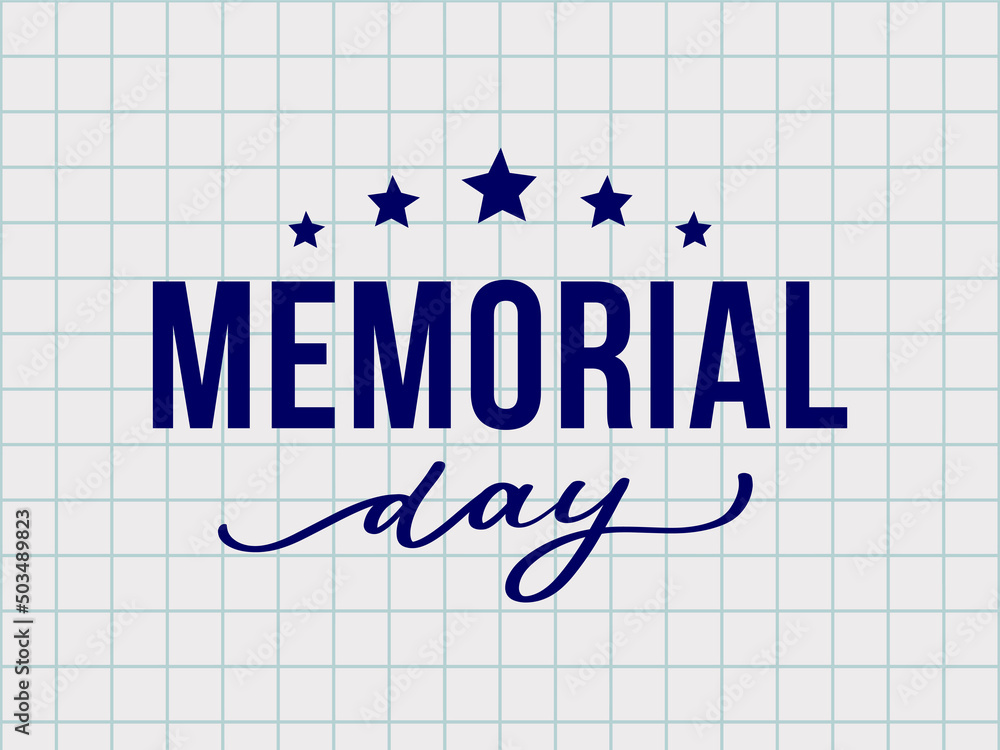 Happy Memorial Day - Stars and Stripes Letter