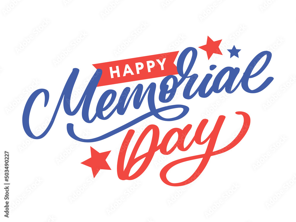 Happy Memorial Day - Stars and Stripes Letter Happy Memorial Day - Stars and Stripes Letter