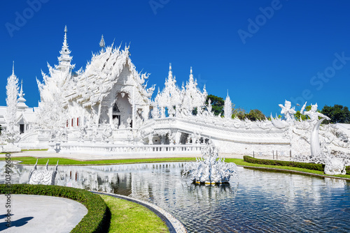 Wat Rong Khun, aka The White Temple, in Chiang Rai, Thailand.