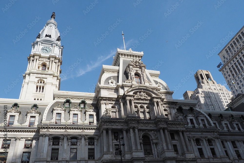 The famous city hall complex in Philadelphia.