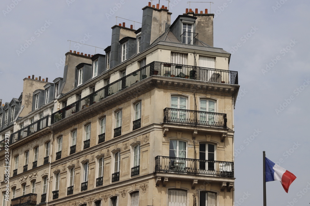 Classic building in Paris, France