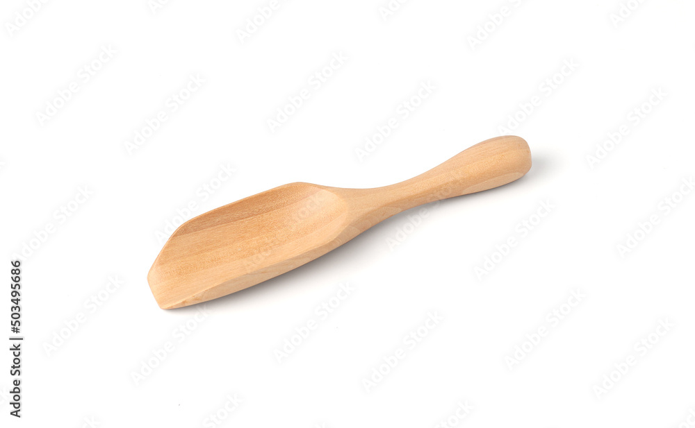 Wooden scoop isolated on white background Wooden scoop isolated on white background