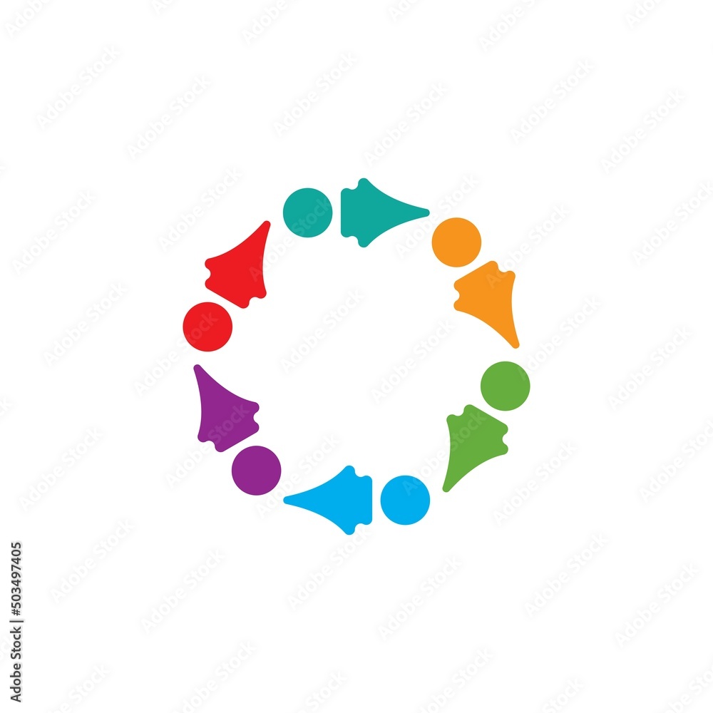 Community, network and social icon Community, network and social icon