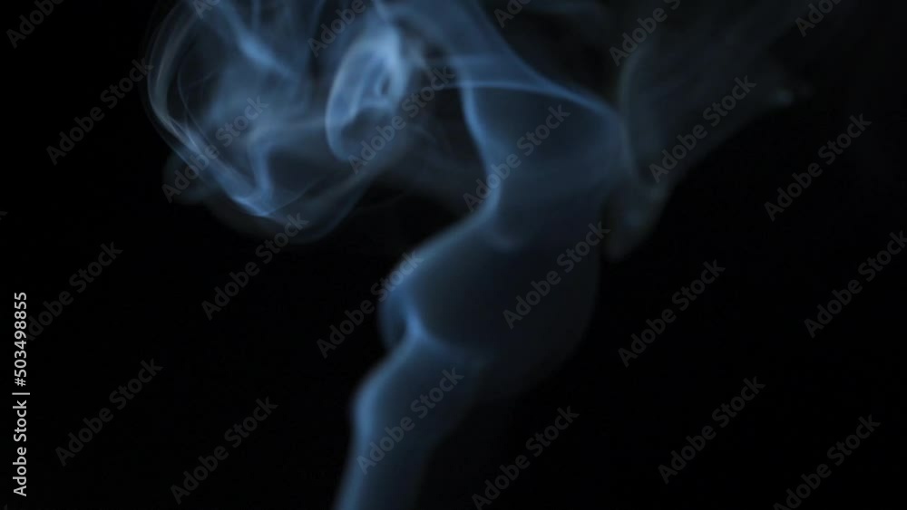 Abstract smoke rises up in beautiful swirls on a black background. Slow motion Abstract smoke rises up in beautiful swirls on a black background. Slow motion