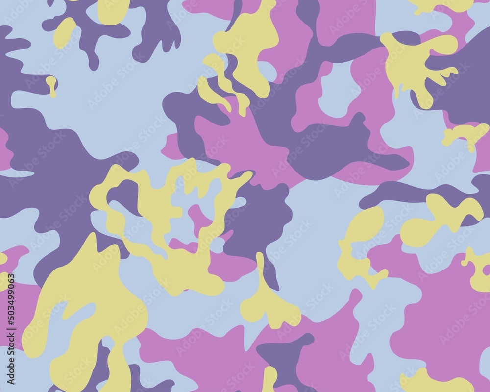 Trendy camouflage vector seamless modern pattern, light spots on textile
Trendy camouflage vector seamless modern pattern, light spots on textile