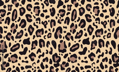  Seamless leopard print, camouflage, animal skin, vector trendy texture. print