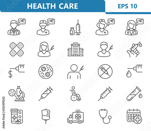 Healthcare Icons. Health Care, Medical, Hospital Icon