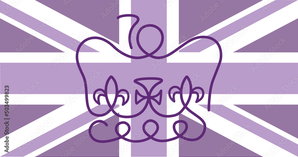 The Queen’s Platinum Jubilee anniversary celebration background Stock