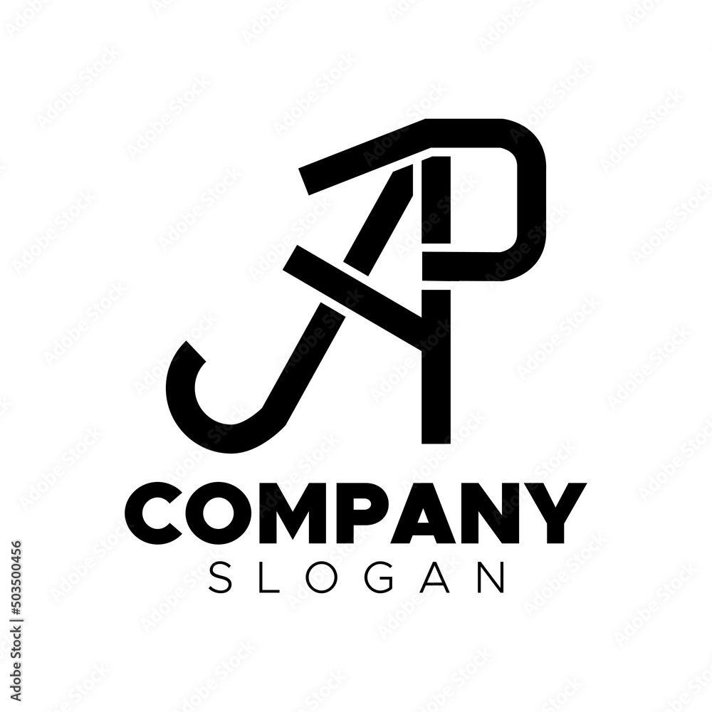 initial letter JAP logo template vector design initial letter JAP logo template vector design