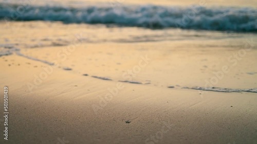 夕暮れの砂浜