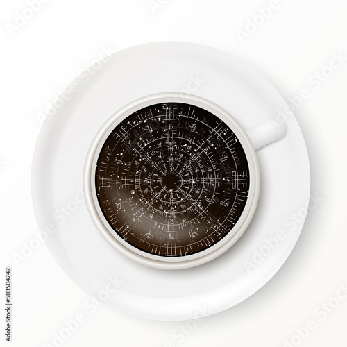 Magic dark coffee background