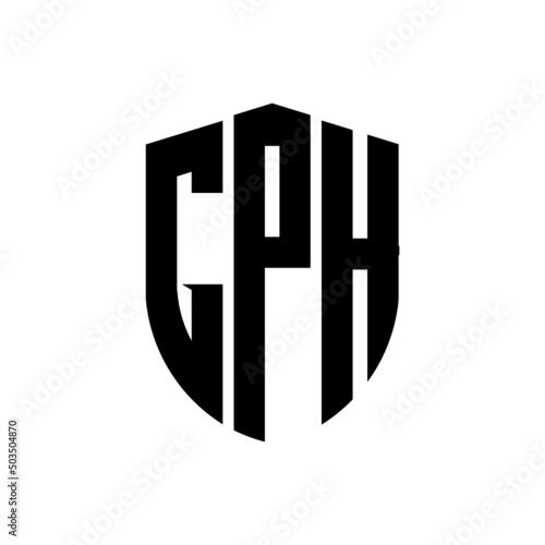 GPH letter logo design. GPH modern letter logo with black background. GPH creative  letter logo. simple and modern letter logo. vector logo modern alphabet font overlap style. Initial letters GPH  photo