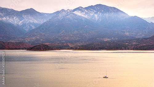 Mountain lake landscape