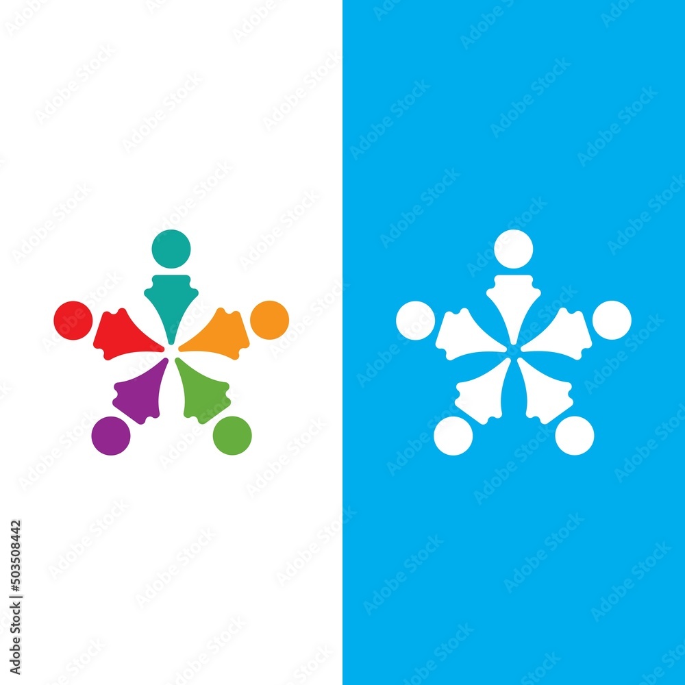 Community, network and social icon Community, network and social icon