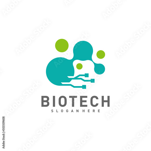Bio tech, Molecule, DNA, Atom, Medical or Science Logo Design Vector