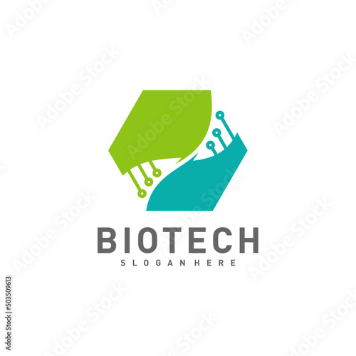 Bio tech, Molecule, DNA, Atom, Medical or Science Logo Design Vector
