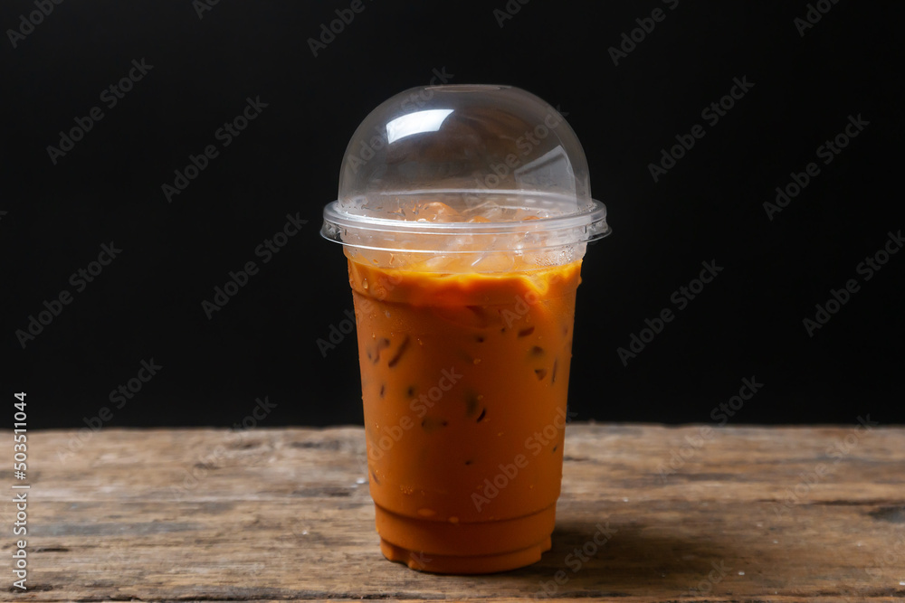 Tea thai, Ice tea milk or Ice milk tea, Sweet drink Tea thai, Ice tea milk or Ice milk tea, Sweet drink