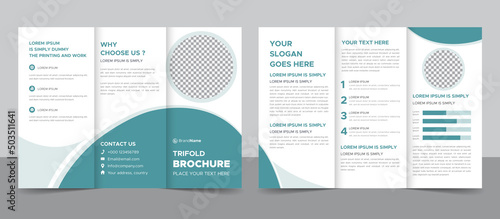 Professional business trifold brochure template design