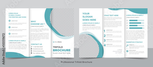 Professional business trifold brochure template design
