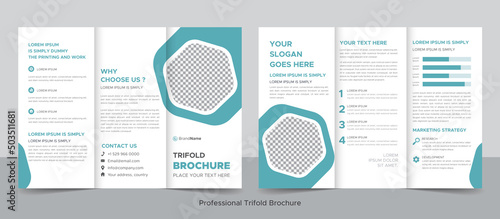 Professional business trifold brochure template design