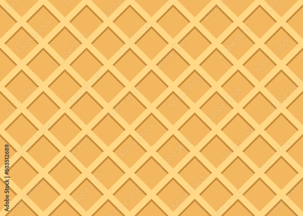 Waffle pattern. Waffle texture seamless pattern. Wafer cone texture for icecream. Seamless pattern for ice cream. Design biscuit background. Snack waffel wallpaper. Vector Waffle pattern. Waffle texture seamless pattern. Wafer cone texture for icecream. Seamless pattern for ice cream. Design biscuit background. Snack waffel wallpaper. Vector