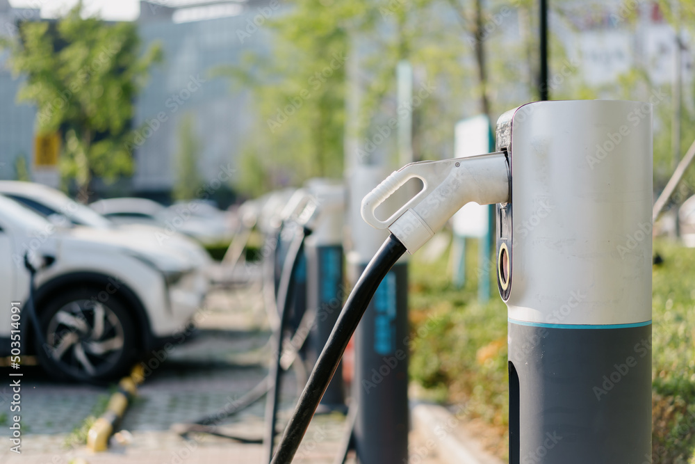electric car charging in station electric car charging in station