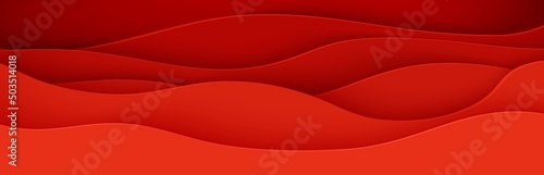 World Blood Donor Day poster in paper cut style. 3d red background with liquid waves. Vector card illustrations for leukemia or hemophilia concept. Medical health care flyer with inside view artery