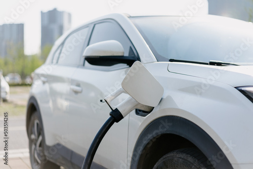 car charging in city park