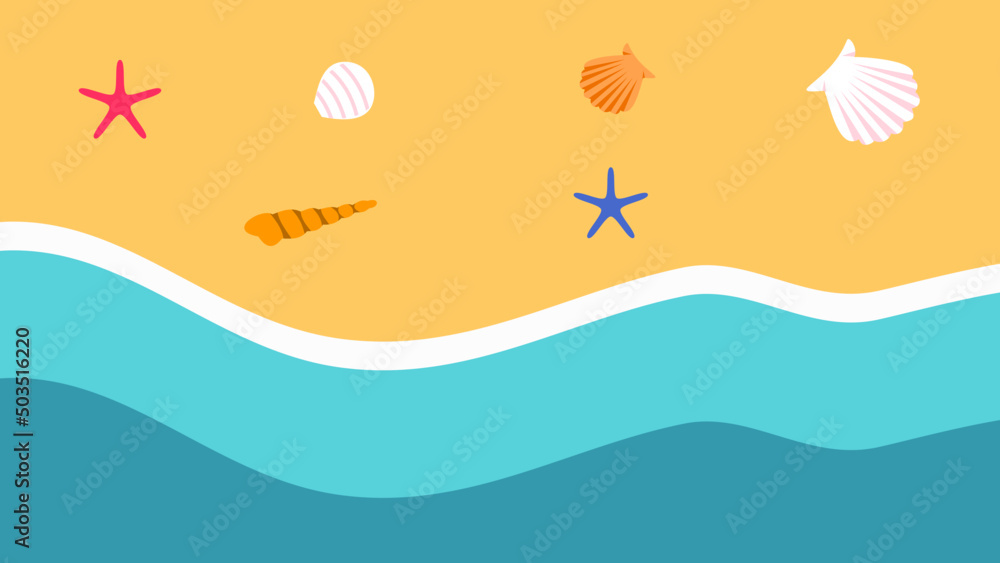 Hello summer vector illustration for social media design templates background with copy space for text. Summer landscapes background for banner, greeting card, poster, and advertising. Hello summer vector illustration for social media design templates background with copy space for text. Summer landscapes background for banner, greeting card, poster, and advertising.