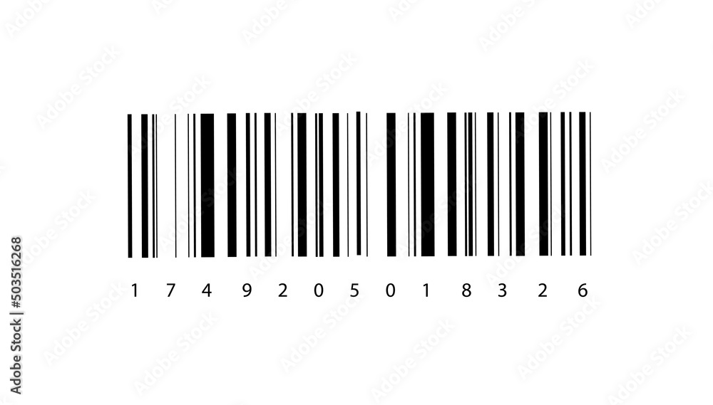 Barcodes on product labels. Black lines. Vector illustration Barcodes on product labels. Black lines. Vector illustration