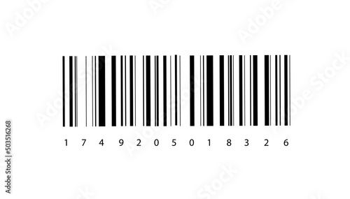 Barcodes on product labels. Black lines. Vector illustration