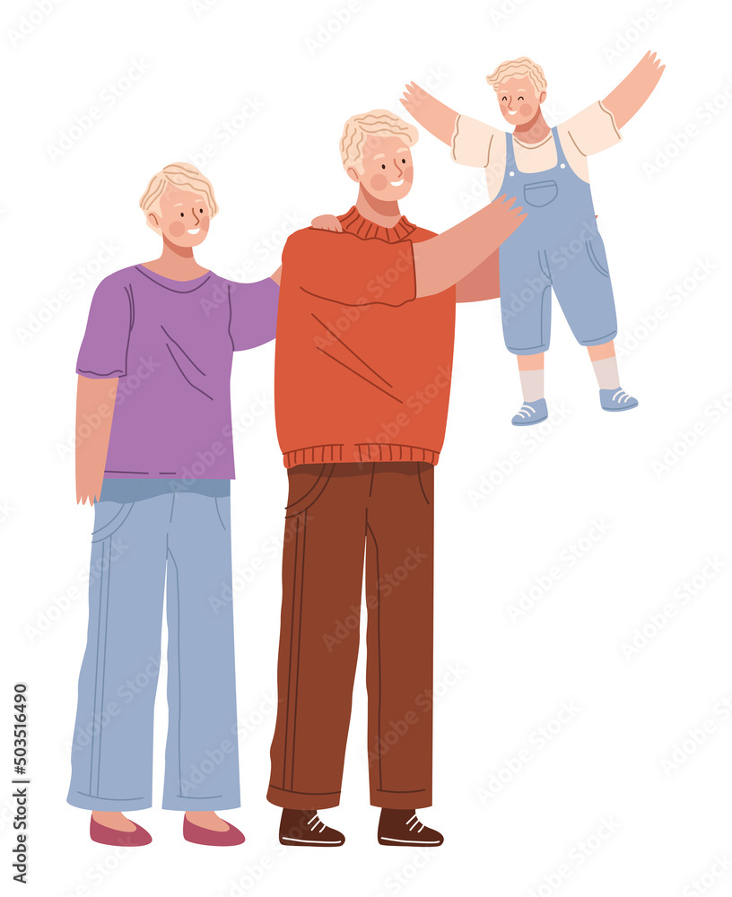 blond parents and son blond parents and son