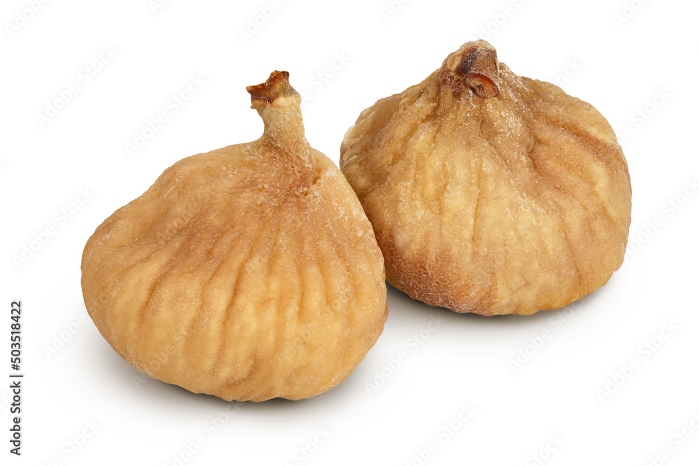 Fototapeta premium dried figs isolated on white background with clipping path and full depth of field