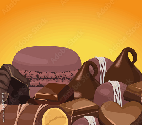 sweet chocolate candies