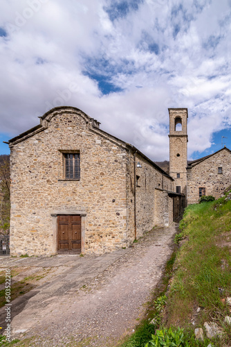 The ancient church and auditorium of San Francesco, Bardi, Parma, Italy
