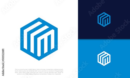 Initials M logo design. Initial Letter Logo.
