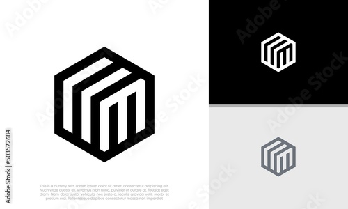 Initials M logo design. Initial Letter Logo.