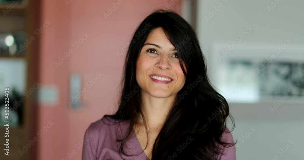 Woman smiling portrait face closeup attractive 30s person Woman smiling portrait face closeup attractive 30s person