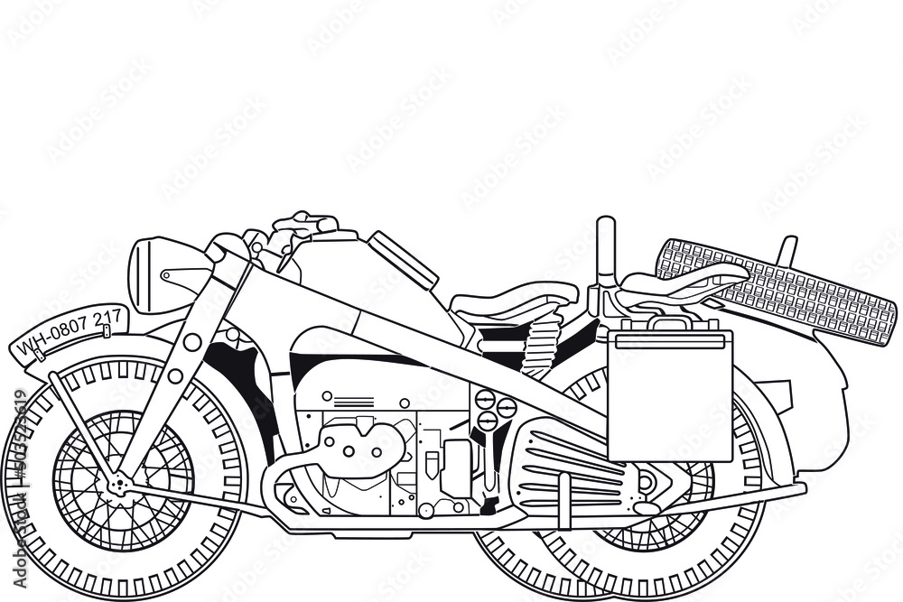 German military motorcycle widely used by the German army during World War II on all fronts