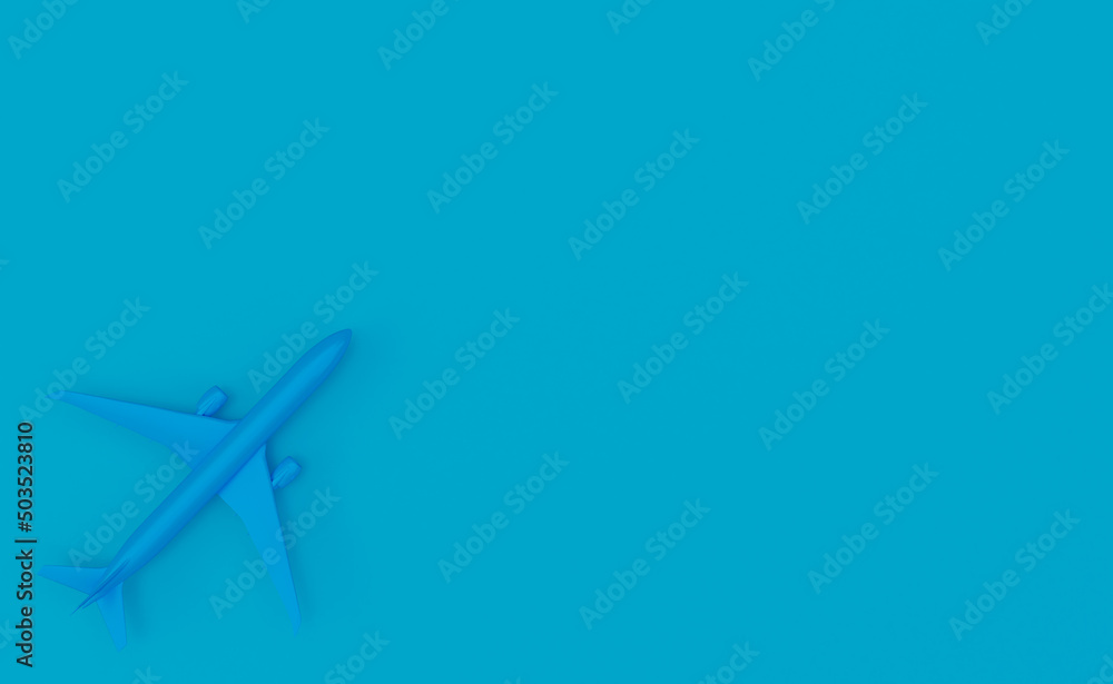 3d illustration, plane in flight, copy space, 3d rendering 3d illustration, plane in flight, copy space, 3d rendering