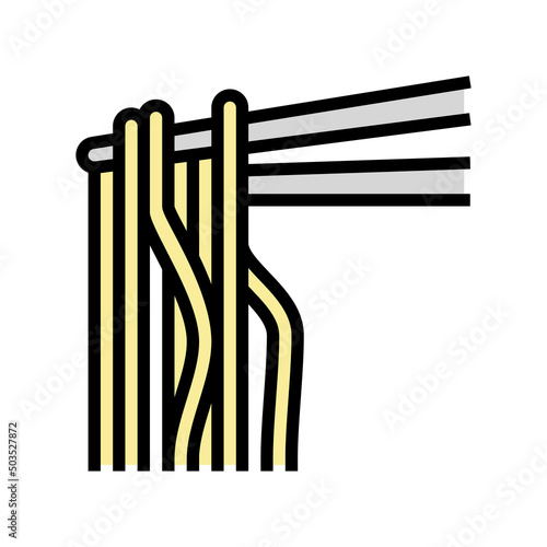 noodle pasta color icon vector. noodle pasta sign. isolated symbol illustration