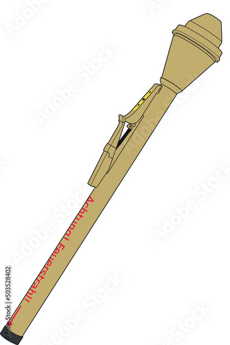 Panzerfaust is a German anti-tank weapon of the Second World War. Ukraine has cheap and effective weapons against all types of allied tanks. The inscription on the image reads "Caution! Jet stream!"