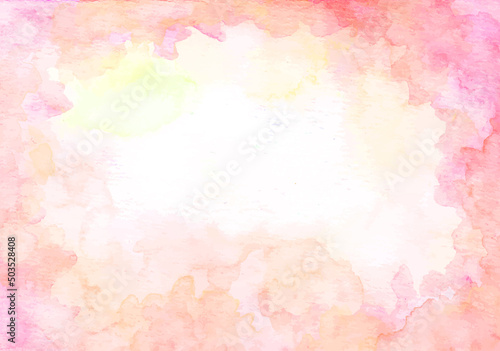 Light pink, peach abstract watercolor texture background for design. Watercolor painted backdrop, high resolution seamless texture. There is blank place for text, textures design art work or product.  © Katerryna.R