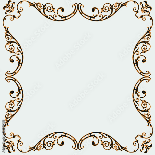 vector image, decorative ornamental frame, original design,