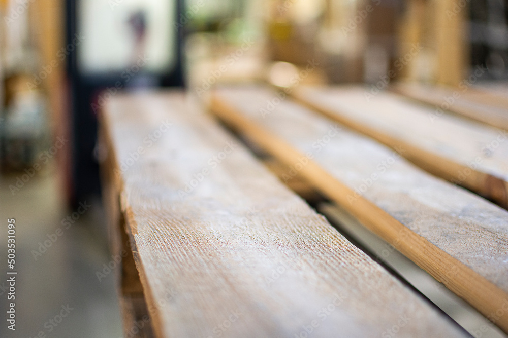Wooden Epal, empty pallet ready for loading goods into the warehouse. Wooden Epal, empty pallet ready for loading goods into the warehouse.